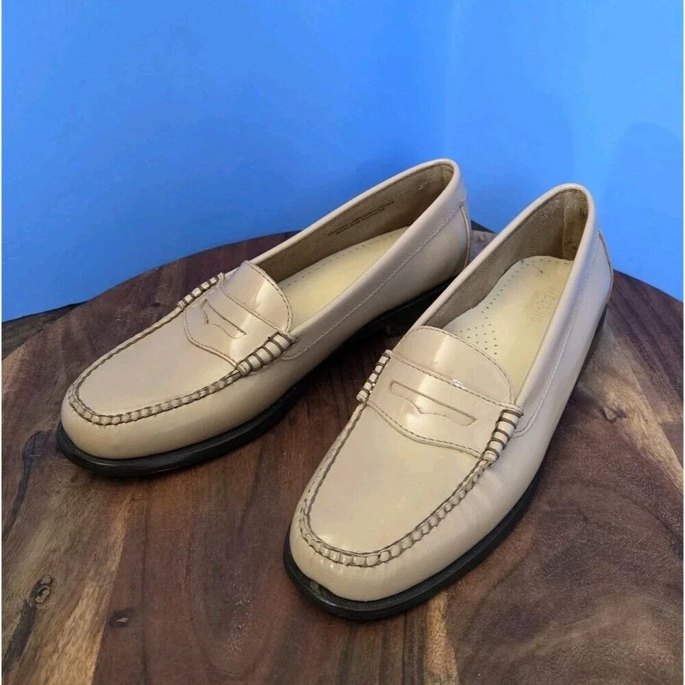 G.H. Bass Weejuns Penny Loafer Patent Leather Women’s 7.5/8M Taupe 3986 175 - Picture 14 of 14